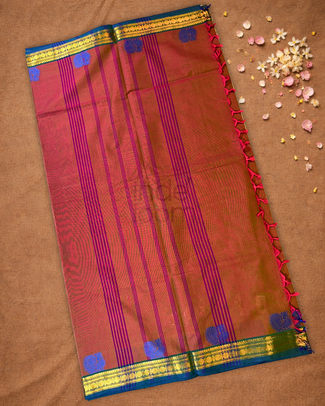 Chettinad Cotton Saree | Wine Red
