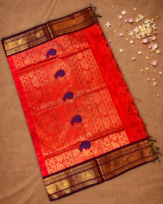 Chettinad Cotton Saree | Watermelon Pink