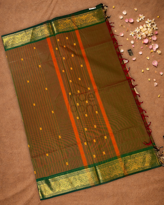 Chettinad Cottton Saree With Brown