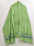 Light Green Cotton Jamdani 2-Piece Set Kurti & Dupatta (UNSTITCHED) -765
