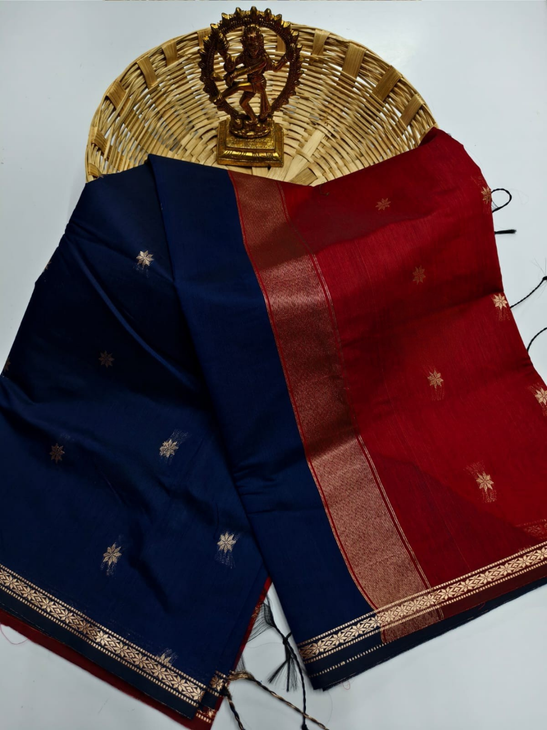 Maheshwari Silk Cotton Saree – Festive Elegance | Royal Blue