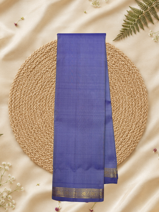 Handwoven Pure Gadwal Silk Saree | Deep Blue