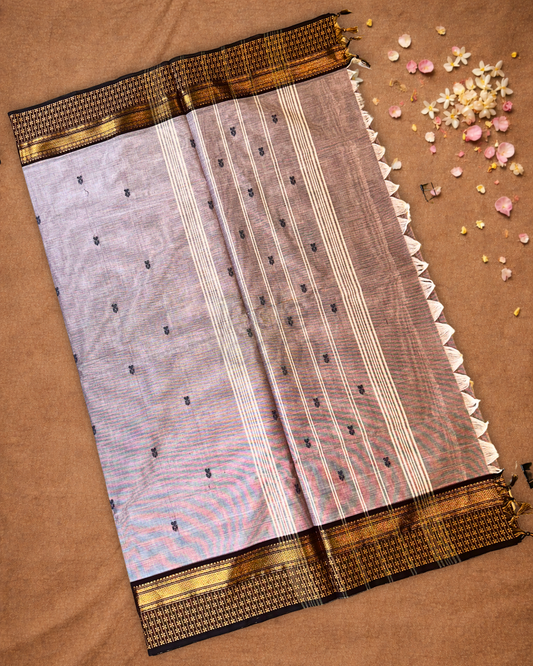 Chettinad cotton Saree | Almond Beige