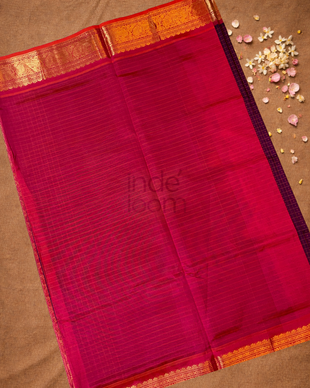Handloom Handloom Silk Cotton Saree | Indigo Purple
