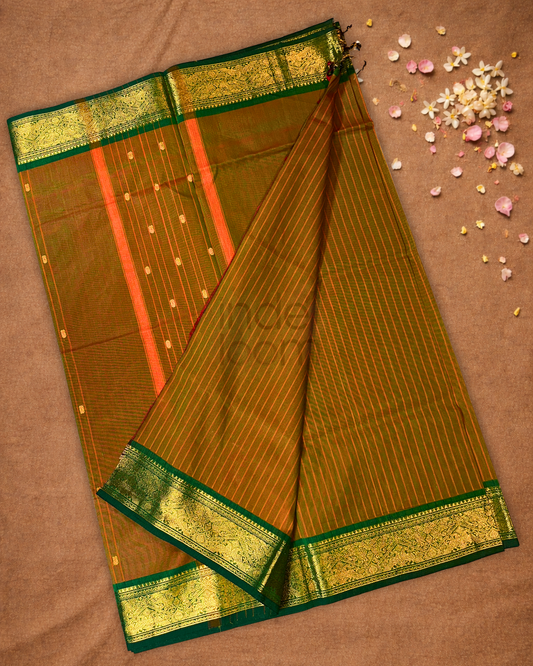 Chettinad cotton Saree | desert brown