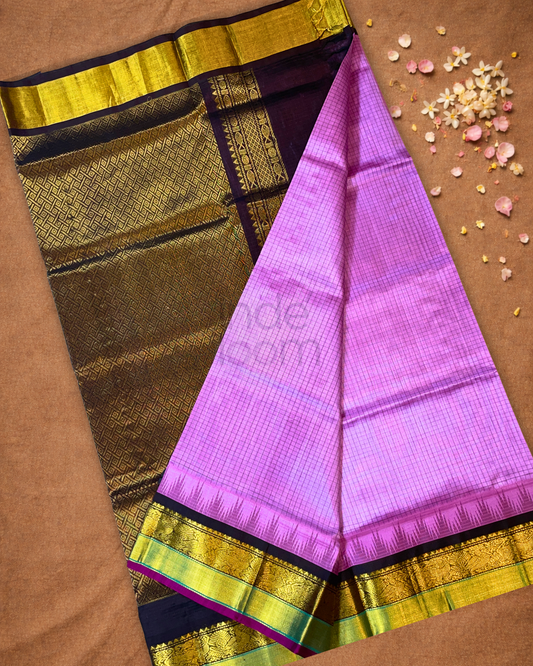 Pure Handloom Korvai Saree | Pastel Purple