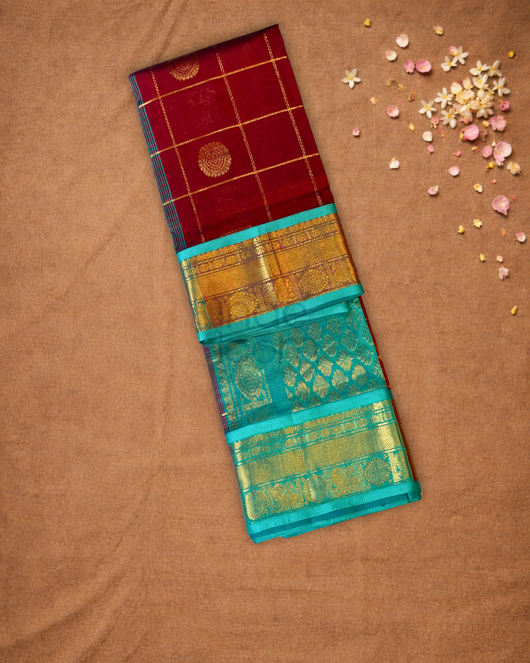 Handloom Handloom Silk Cotton Saree | Maroon Red