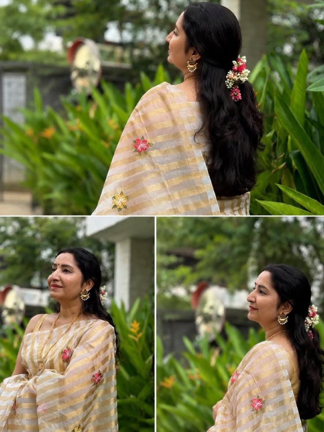 Classic Benarasi Semi Silk Saree | Beige Gold