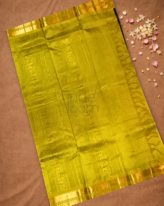 Pure Handloom Korvai Saree | Umber Brown