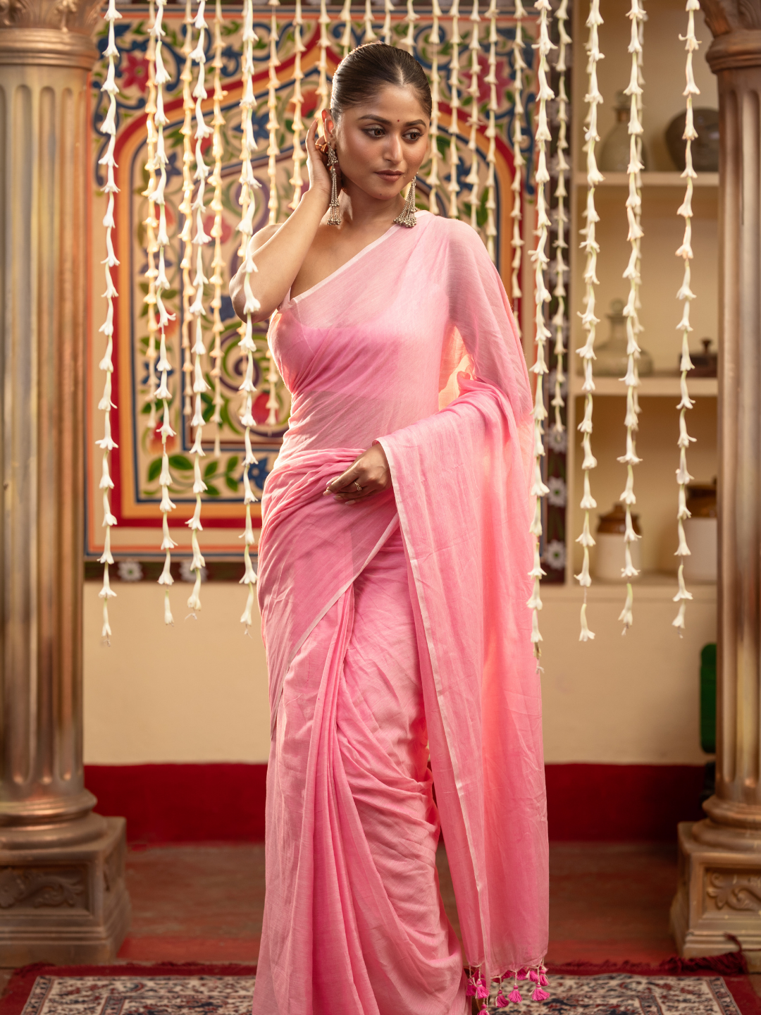 Light Pink Handloom cotton-050