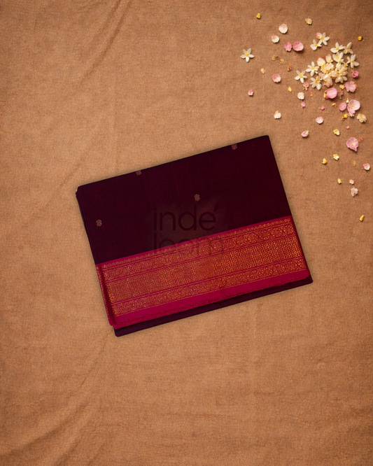 Chettinad cotton Saree | rani pink