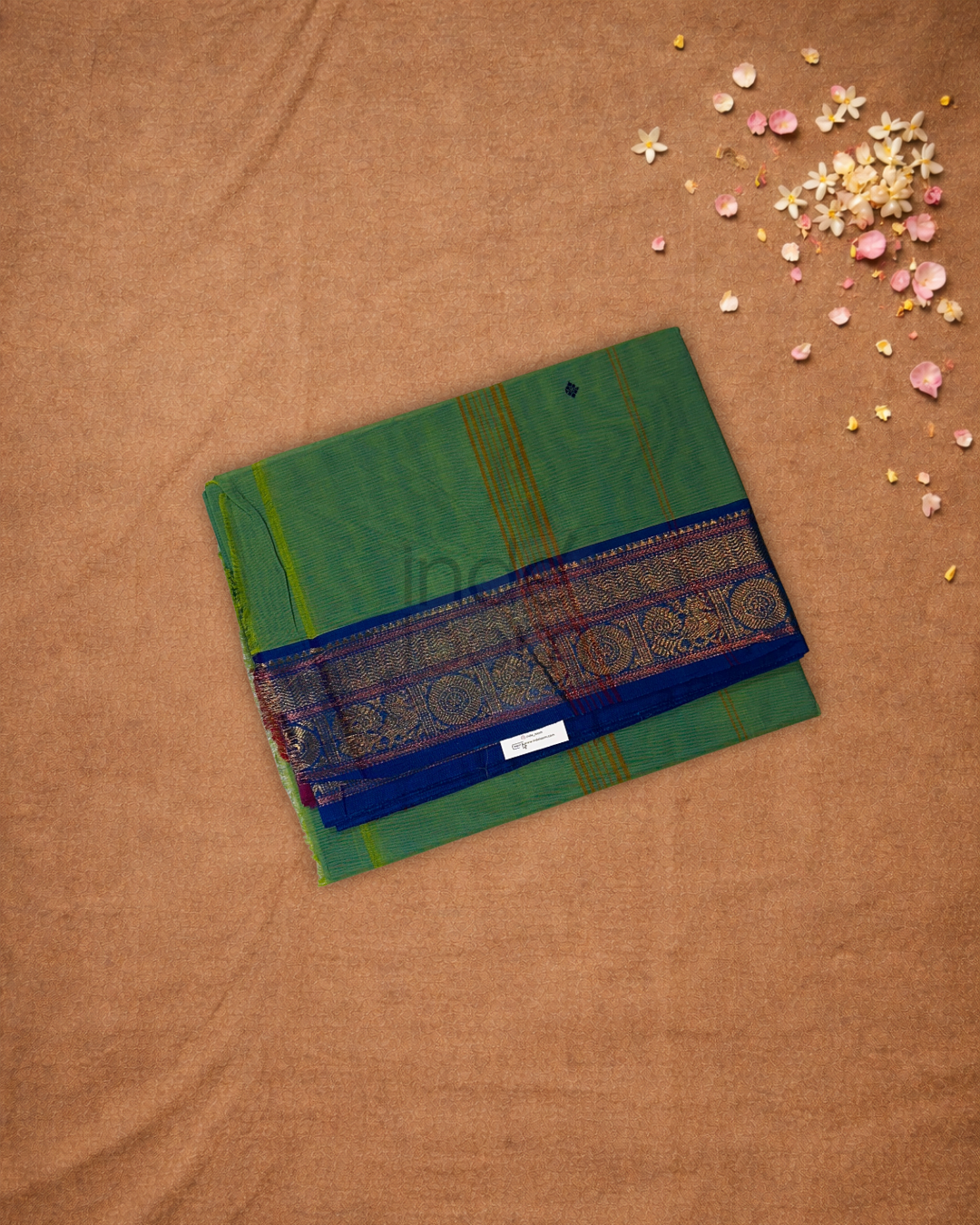 Chettinad cotton Saree | pine green