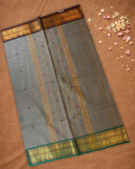 Chettinad Cotton Saree | ash grey