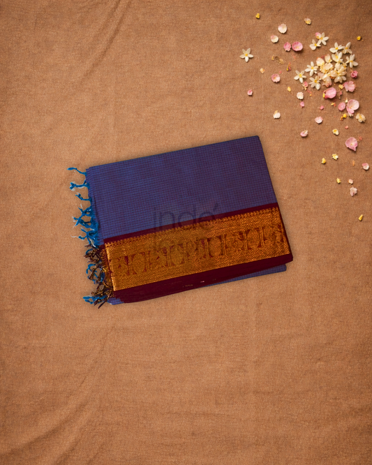 Chettinad cotton Saree | royal blue