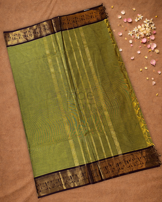 Chettinad Cotton Saree | forest green