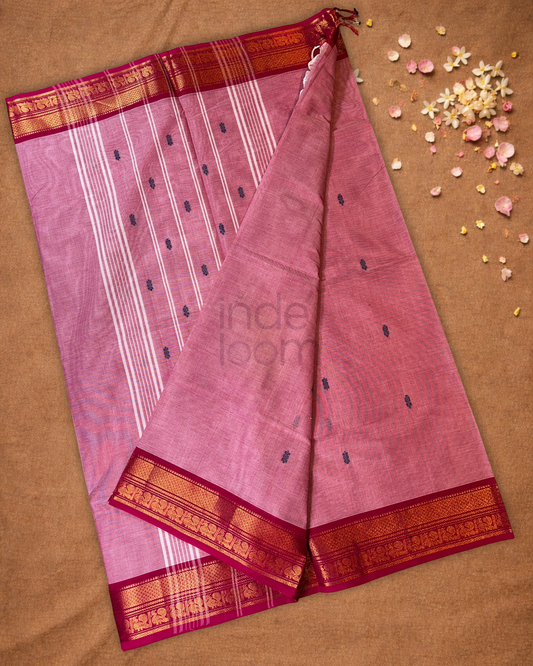 Chettinad Cotton Saree | hot pink