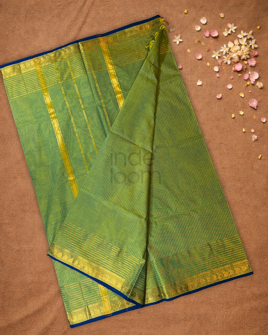 Chettinad Cotton Saree | lawn green