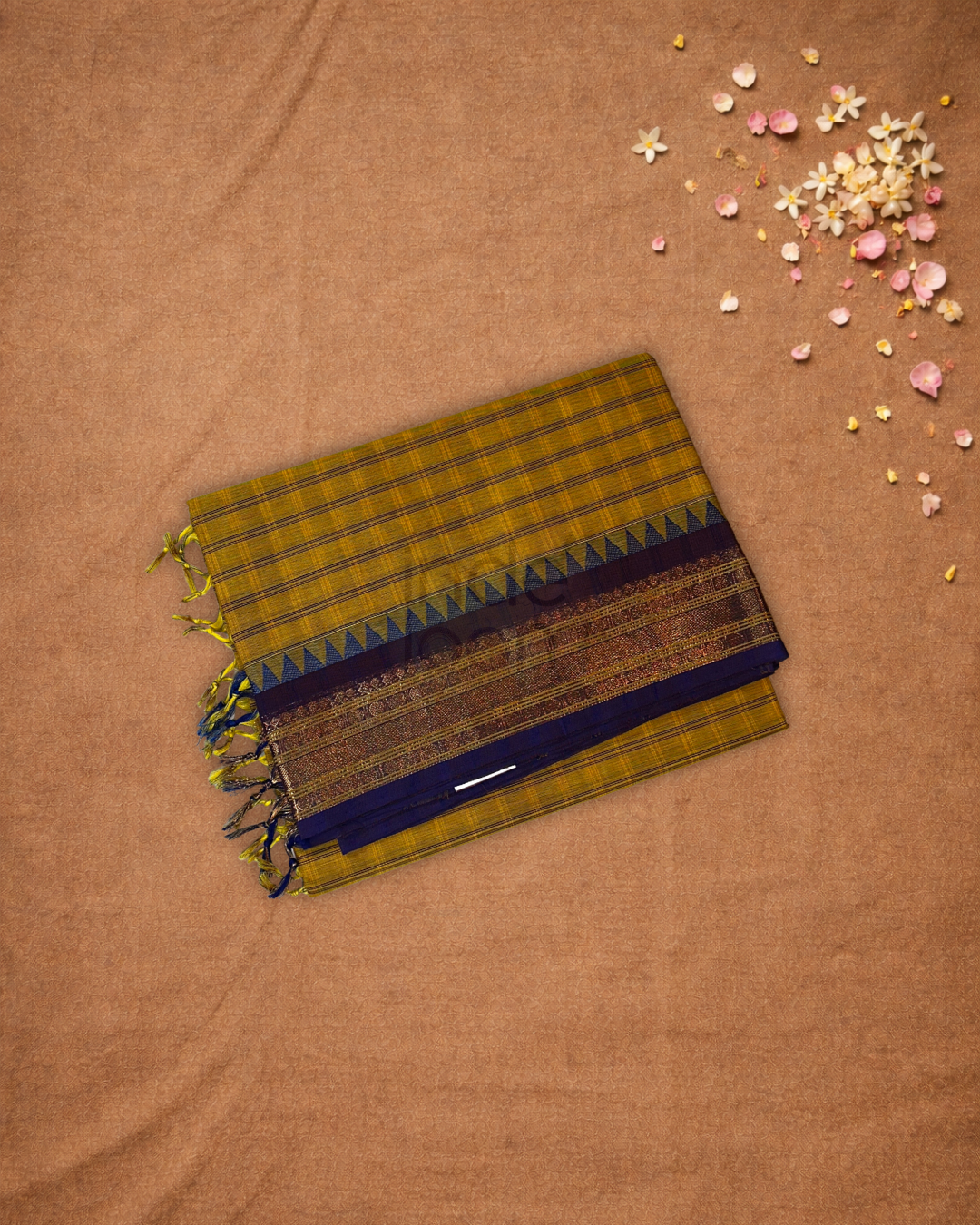 Chettinad Cotton Saree | sun yellow