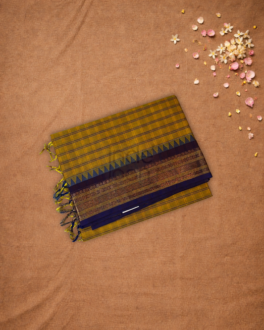 Chettinad Cotton Saree | sun yellow