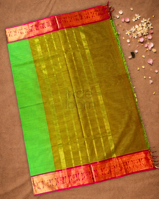 Chettinad cotton Saree | lime green