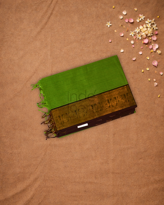 Chettinad cotton Saree | neon green