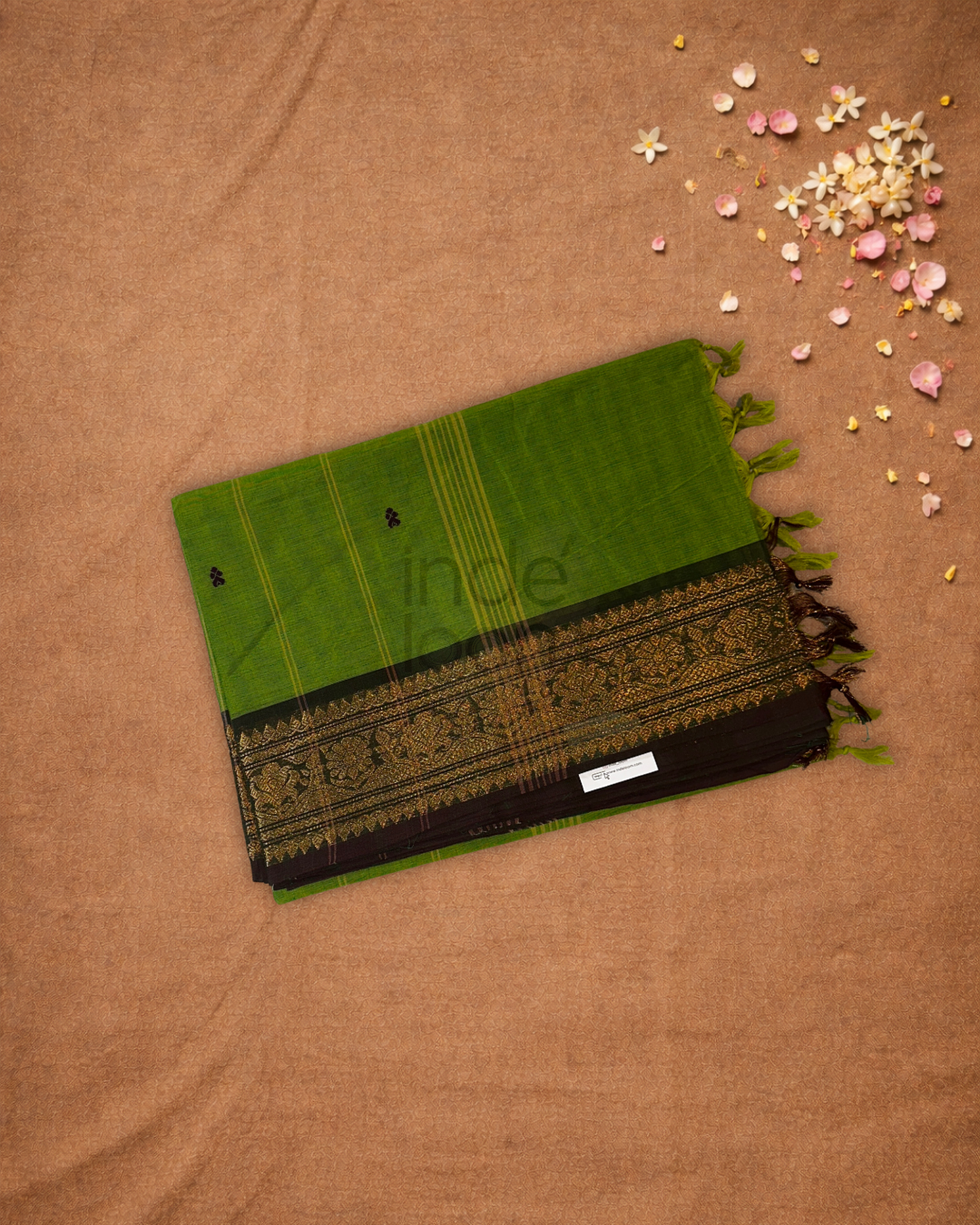 Chettinad cotton Saree | lawn green