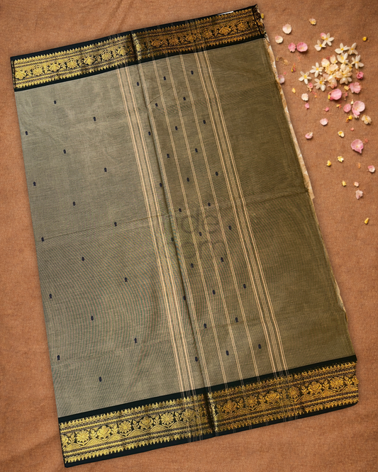 Chettinad cotton Saree | medium brown