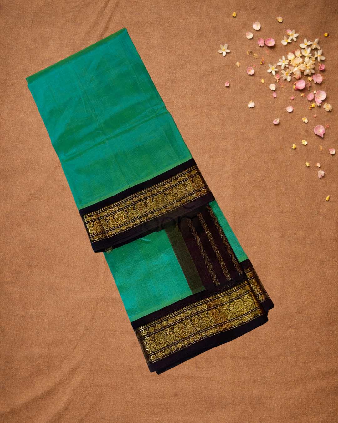 Handloom Handloom Silk Cotton Saree | Sea Green