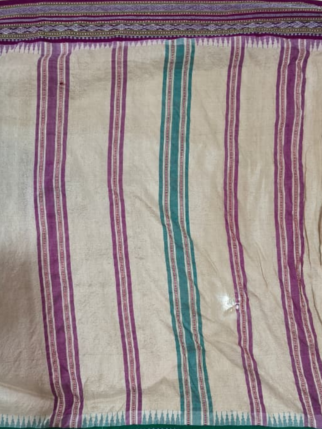 Handwoven Pure Vidarbha Tussar Silk Saree | Cream White