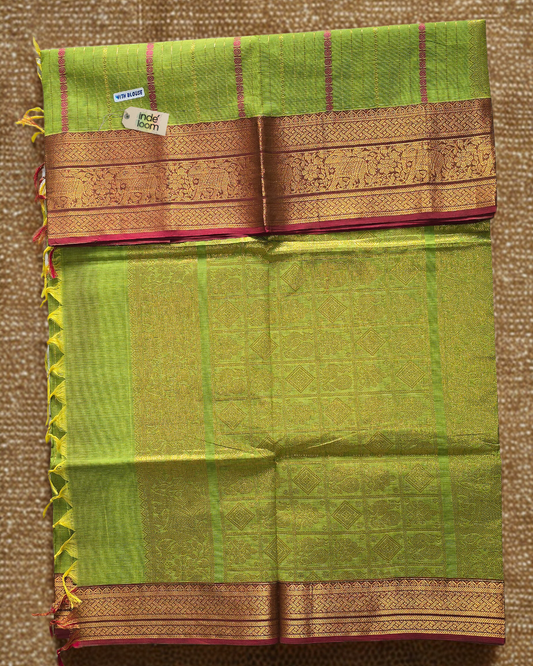 Kanchi Cotton|Green & Brown