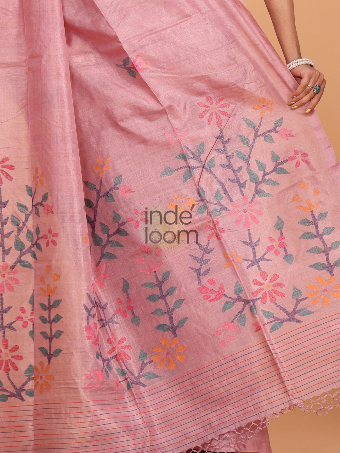 Tissue Silk Saree With Rose Pink - 144