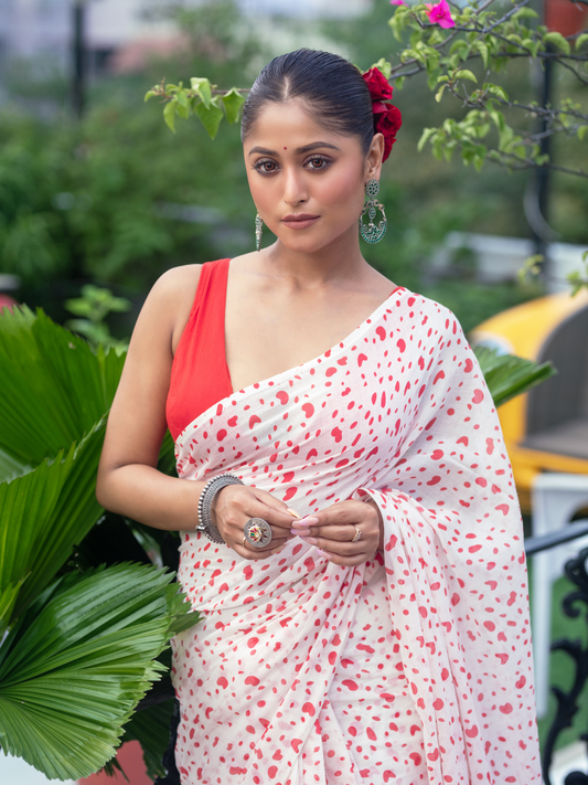 Apple Red -Handloom cotton-046