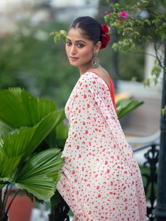 Apple Red -Handloom cotton-046