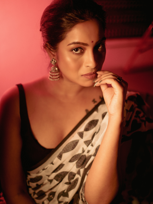 Soft Black Handloom cotton-065