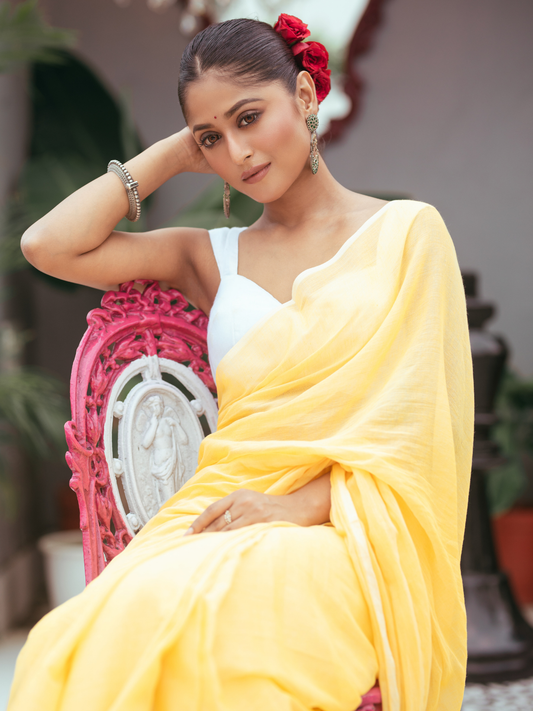 Lime Yellow-Handloom cotton-047