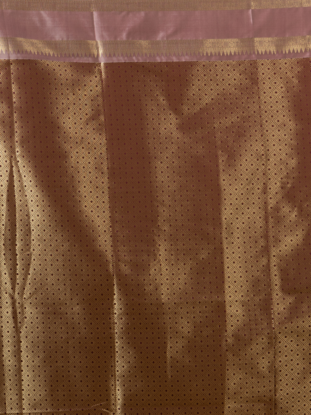 Classic Benarasi Katan Semi Silk Saree | Deep Brown Purple