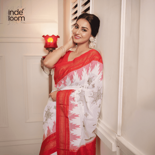 Pure Ilkal Silk Saree with Kasuti Embroidery - 022