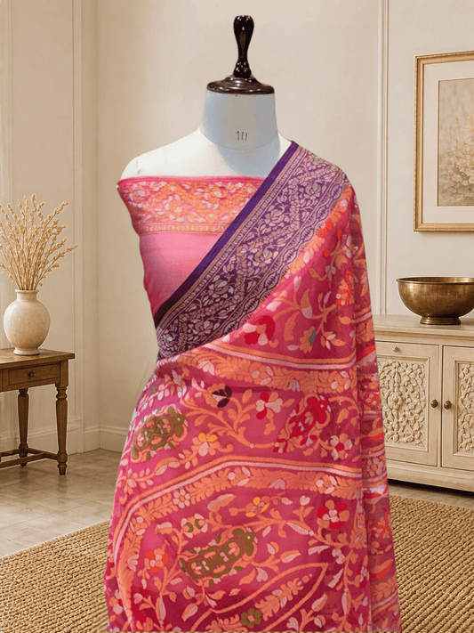 Exclusive Benarasi Silk Saree | Orange