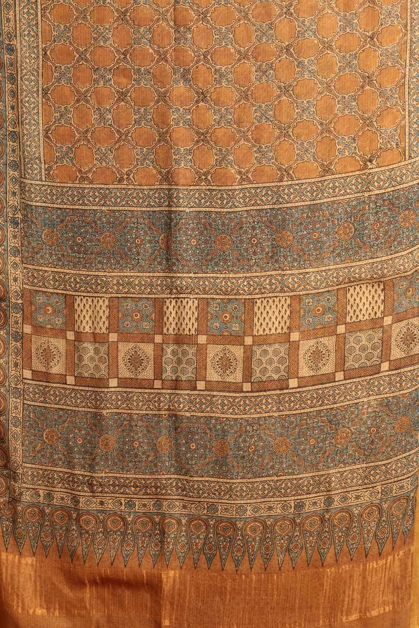 DESIGNER KOTA AJRAKH SAREE - 004 - indeloom