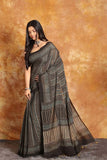 Ajrakh Designer Mul Heaven Saree - 021 - indeloom