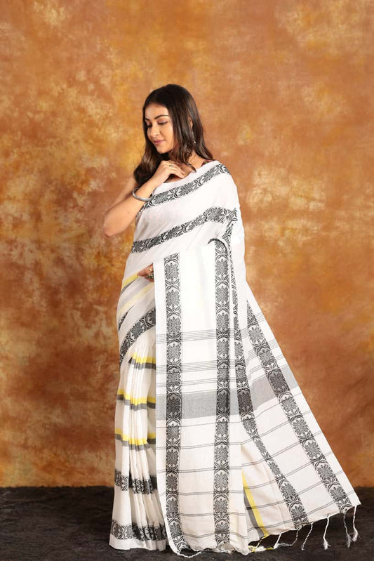 Handloom Cotton Saree With Multicolours - 006