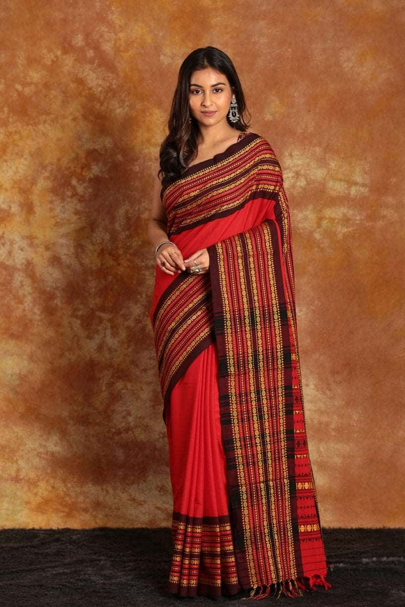 Bengal Handloom Cotton Saree-017 - indeloom