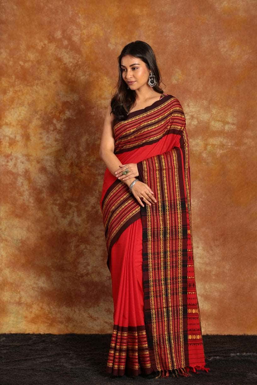 Bengal Handloom Cotton Saree-017 - indeloom