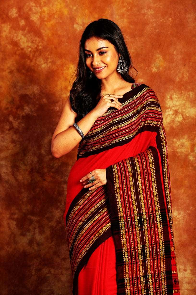 Bengal Handloom Cotton Saree-017 - indeloom