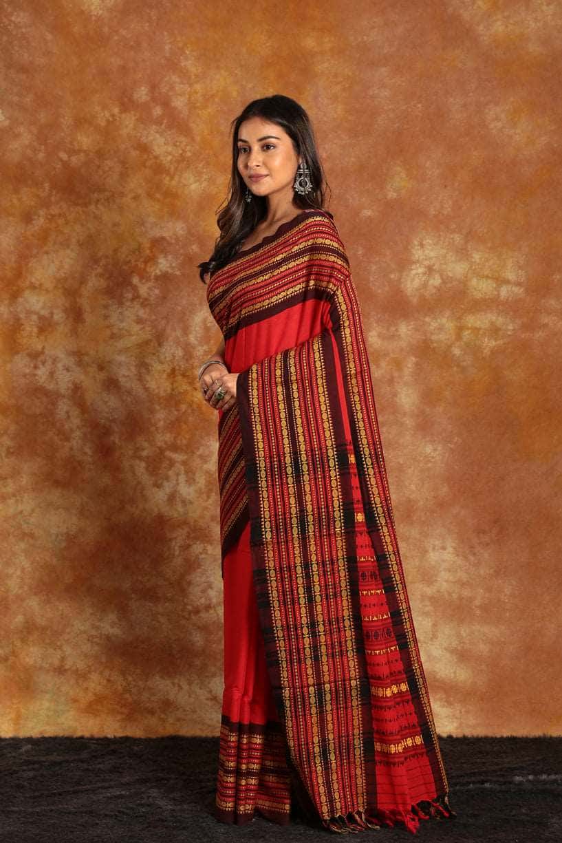 Bengal Handloom Cotton Saree-017 - indeloom