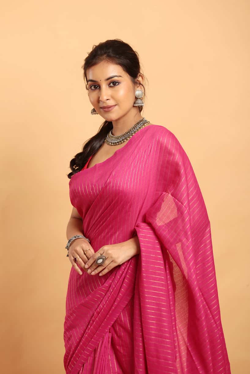 Rose Pink-Handloom cotton-015