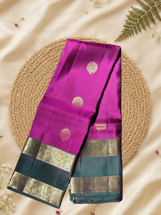 Indeloom's Pink Traditional Kanjivaram Semi Silk Sarees