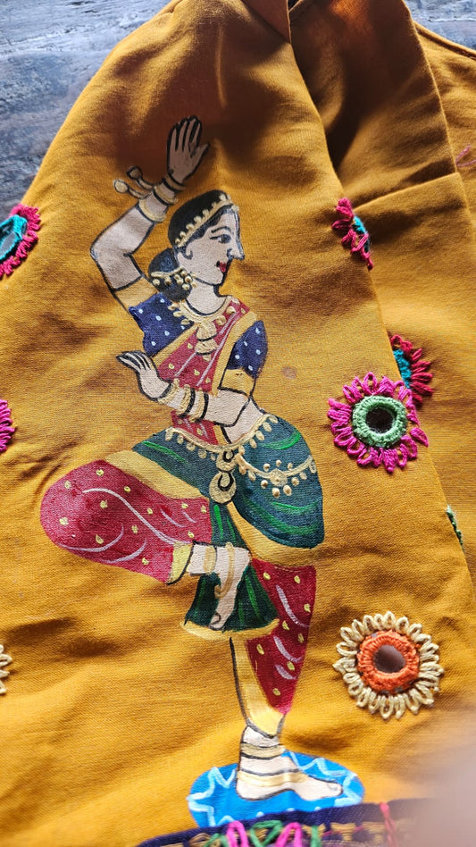 Lambani Blouse in Cotton Pitchwai hand work - 28