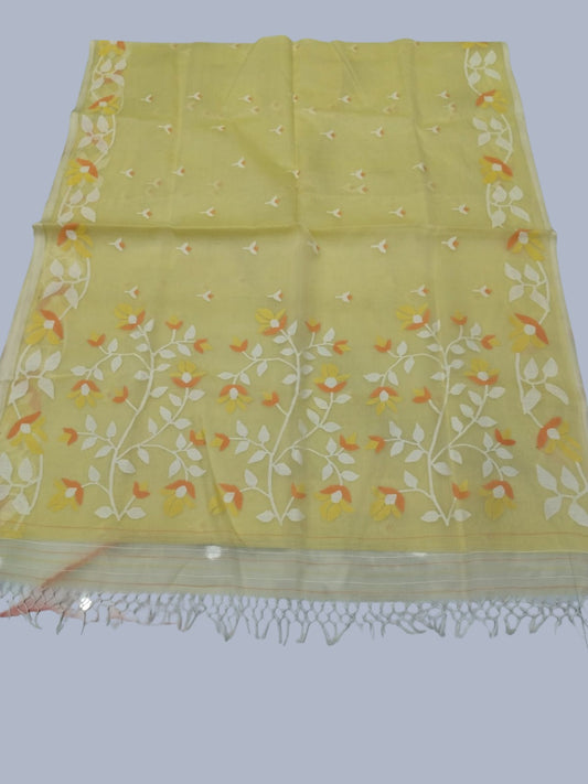 Handwoven Pure Handwoven Pure Muslin Saree | Honey Yellow