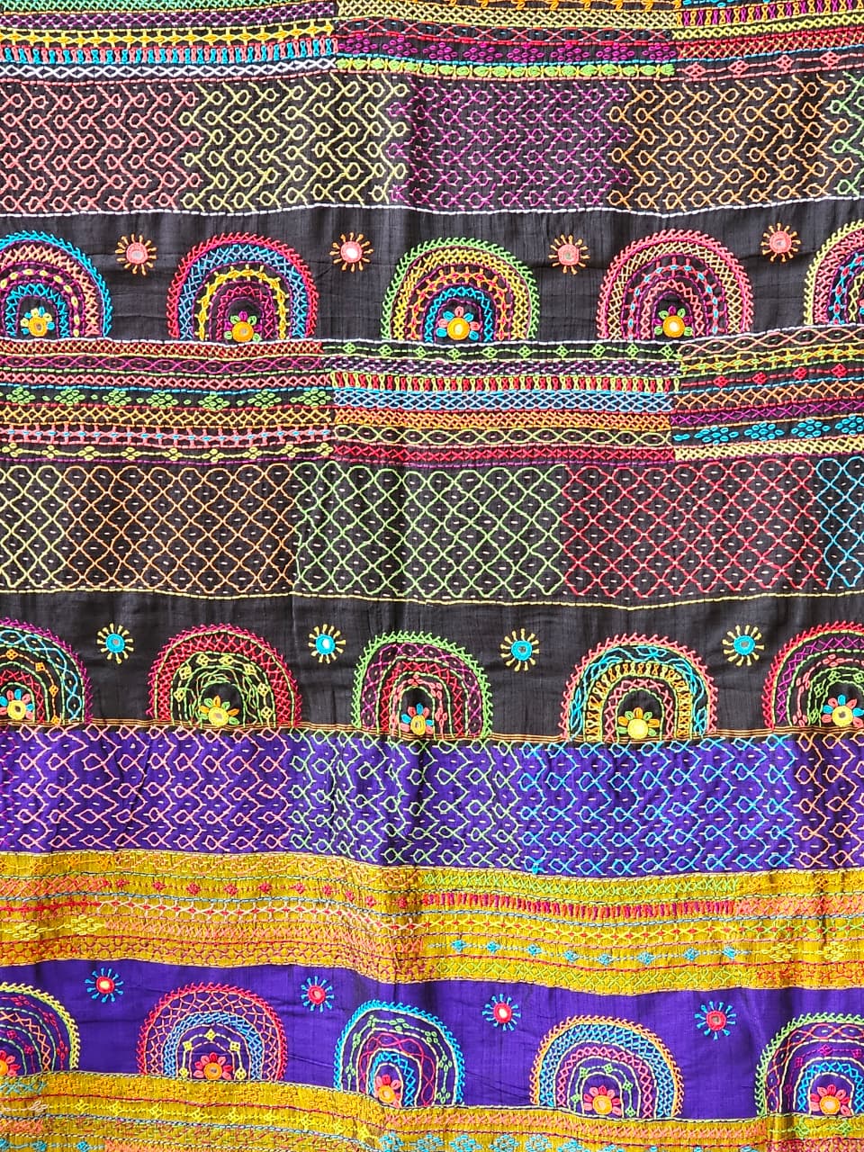 Traditional Ilkal Cotton Saree | Dark Purple